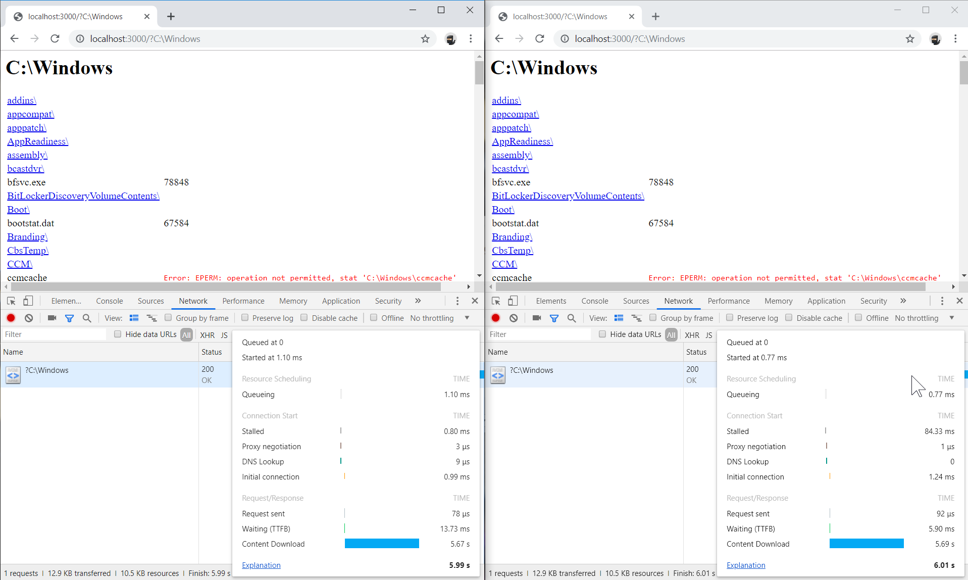 Step 3: asynchronous readdir with promises